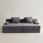 Eliam 85" Oversized Double Indoor Chaise Lounge Chair, 2 Pcs Modular Upholstered Sleeper Sofa Bed with 4 Pillows, No Assembly Flannel Daybed for Living Room and Media Room-118698503