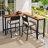  4 - 8 Person L-Shaped Metal Bar Table-206898516
