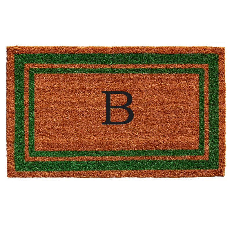 Tapis d'entrée antidérapant Stortz, Vert / Brun, B, Rectangle 1 pi 6 po x 2 pi 6 po