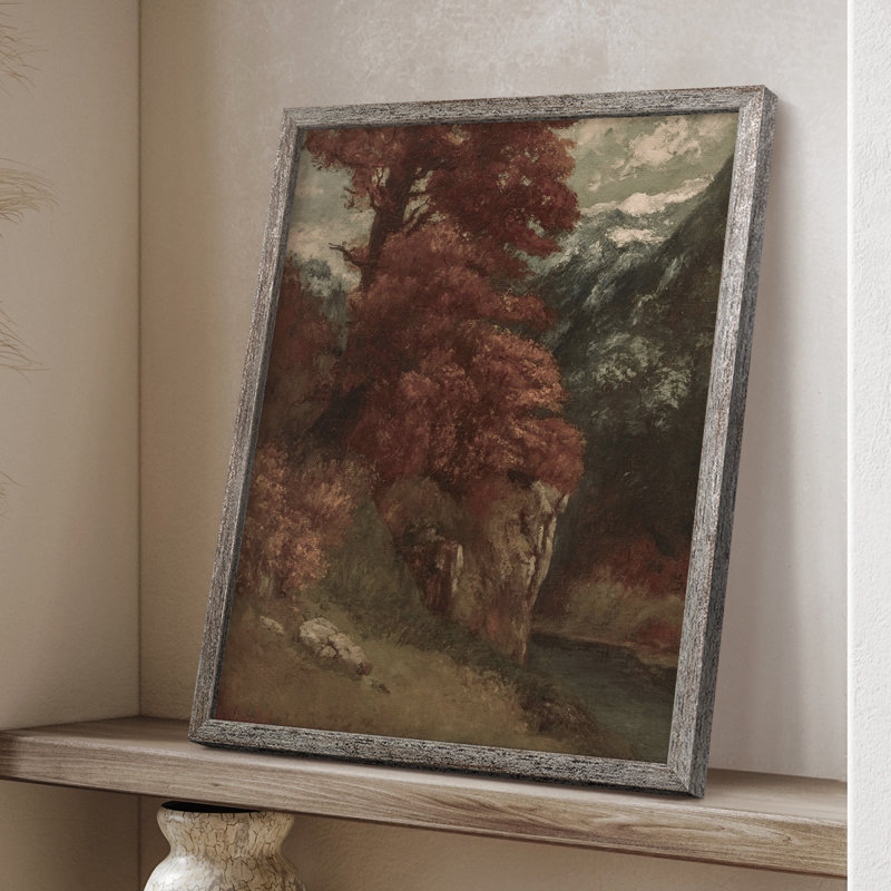 «Vintage Landscape CLXV III», reproduction encadrée - bois massif, H 15 po x l 12 po