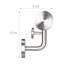 Handrail aluminum, round, stair railing inside, outside, beech look, with wall bracket