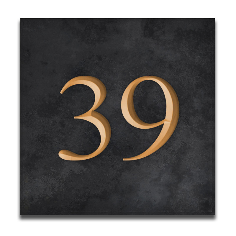 Velia 17.78cm H Stone House Number, 39, Gold