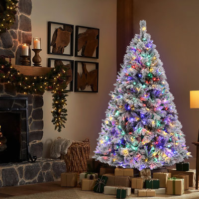 6 Ft Artificial Christmas Tree with 850 Branch Tips & 400 LED Lights for Home, Office, Party Decoration