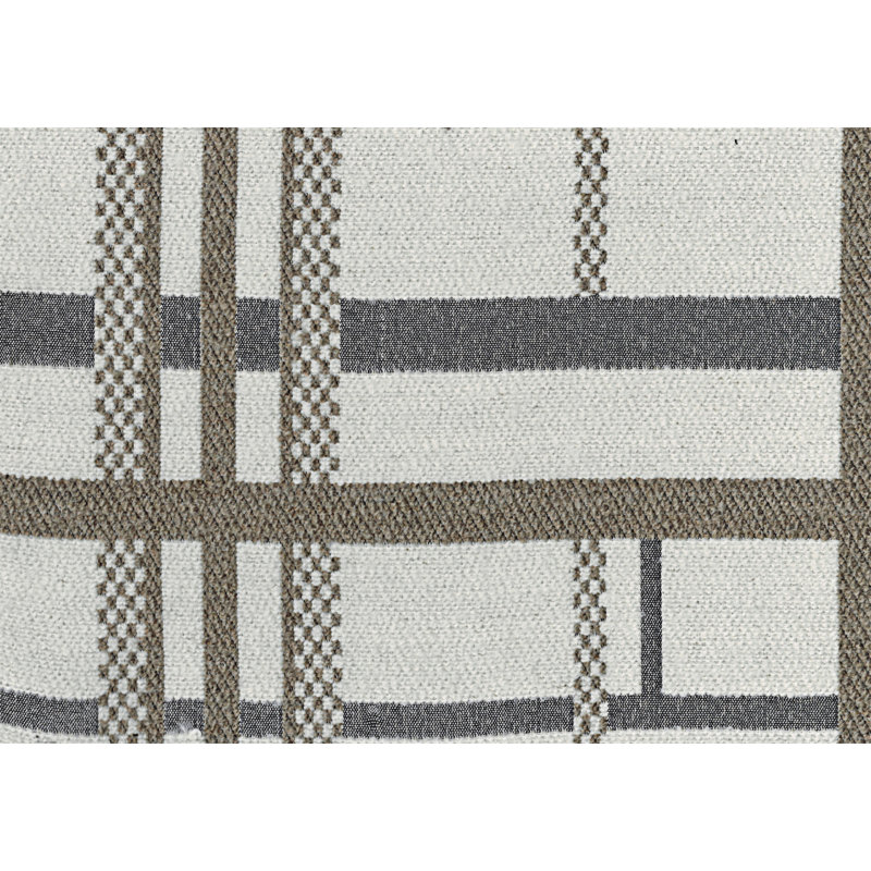 Repose-pieds carré rembourré en tissu jacquard multicolore