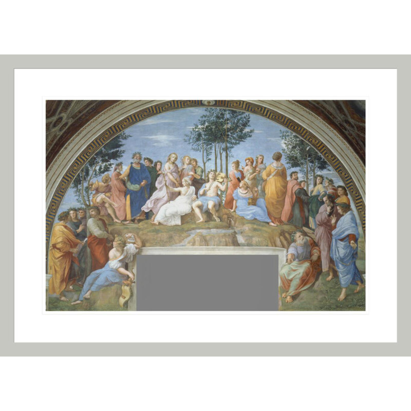 Parnassus par Raphael - estampe numérique encadrée, H 21,65 po x l 29,5 po
