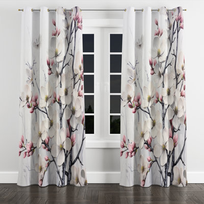 Aydian - Rideau à œillets Dogwood - Rideau occultant à motif floral - 1 panneau