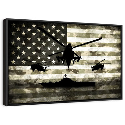 " Navy Camo USA Flag "