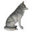 Sitting Wolf Statue