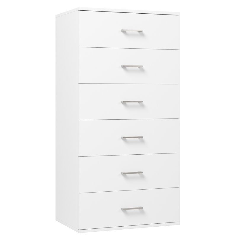 Commode pour femme 6 tiroirs l 23,6 po Badilla, Blanc