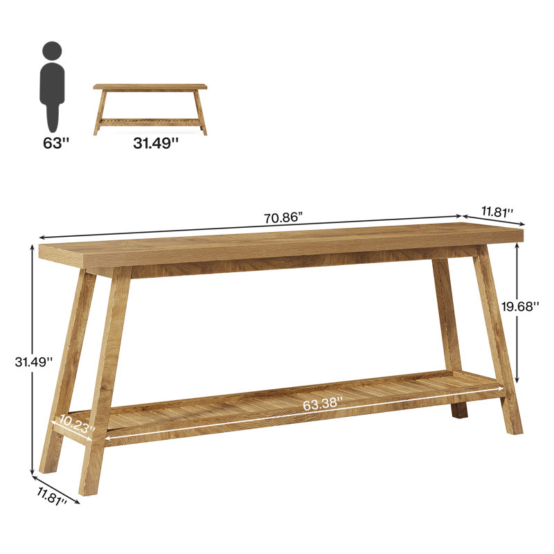 Nunamaker 180.1Cm Console Table, Light Brown