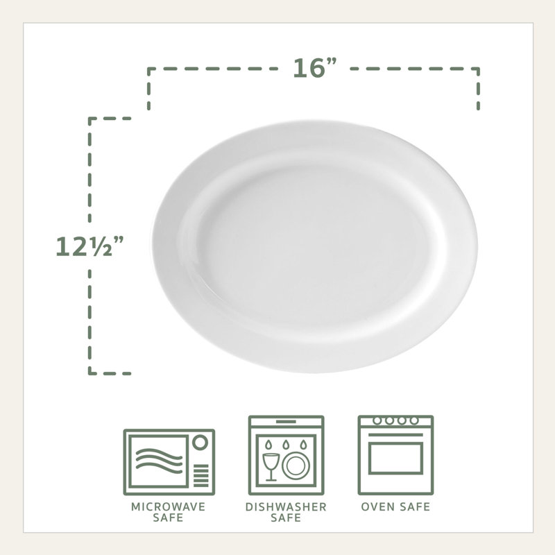 Fitz and Floyd Everyday White Oval Serving Platter