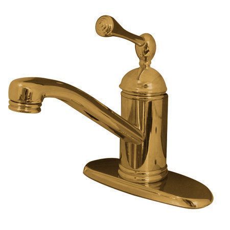 One Handle Single Hole Kitchen Faucet, Polished Brass