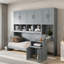 Lit escamotable simple de taille simple avec garde-robe et 2 tiroirs de rangement, configuration d'armoire gauche / droite personnalisable, lit mural sans sommier-6055494