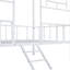 Contemporary House - Lit superposé simple conçu avec une structure complète en métal, une finition angulaire et argentée pour la structure du plan de chambre à coucher, une amélioration de l'ambiance de couleur