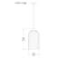 Luminaire suspendu en laiton 1 lumière Isla Blanca