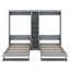 Deux lits escamotables doubles avec armoires et tablettes-2060721133