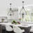 20.87" 6-Light Geometric Cage Chandelier, Matte Black and Satin Nickel Two-Tone Finish, Adjustable Height 32.68"-88.62", Sloped Ceiling Compatible for Dining Room Kitchen Island