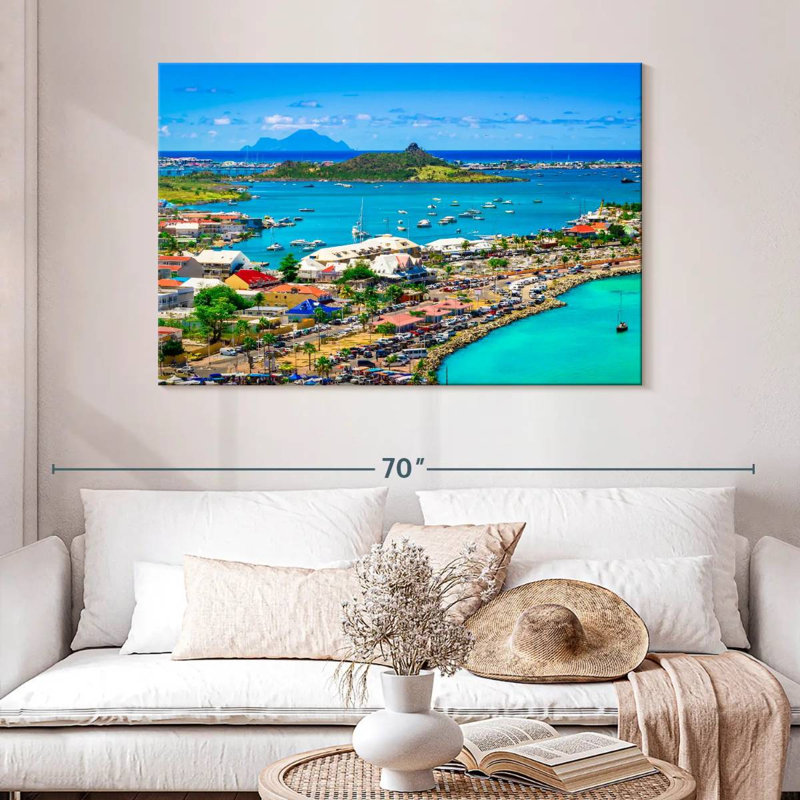 Panorama Marigot, H 32 po x l 48 po