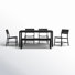 Armando 6-Person 6-Piece Aluminum Patio Dining Set with Bench