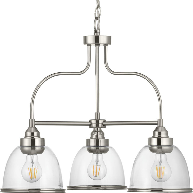 Chaya 3 - Light Kitchen Island Pendant, Brushed Nickel