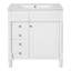 Meuble-lavabo de salle de bain 30 po avec lavabo, meuble-lavabo autoportant avec porte à fermeture douce et meuble-lavabo avec 2 tiroirs-640320770