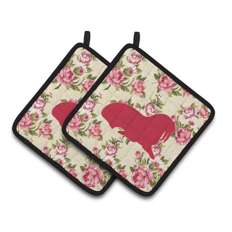 Cuisinier poignée roses shabbys de la caroline de trésors Walrus, Rose / Jaune
