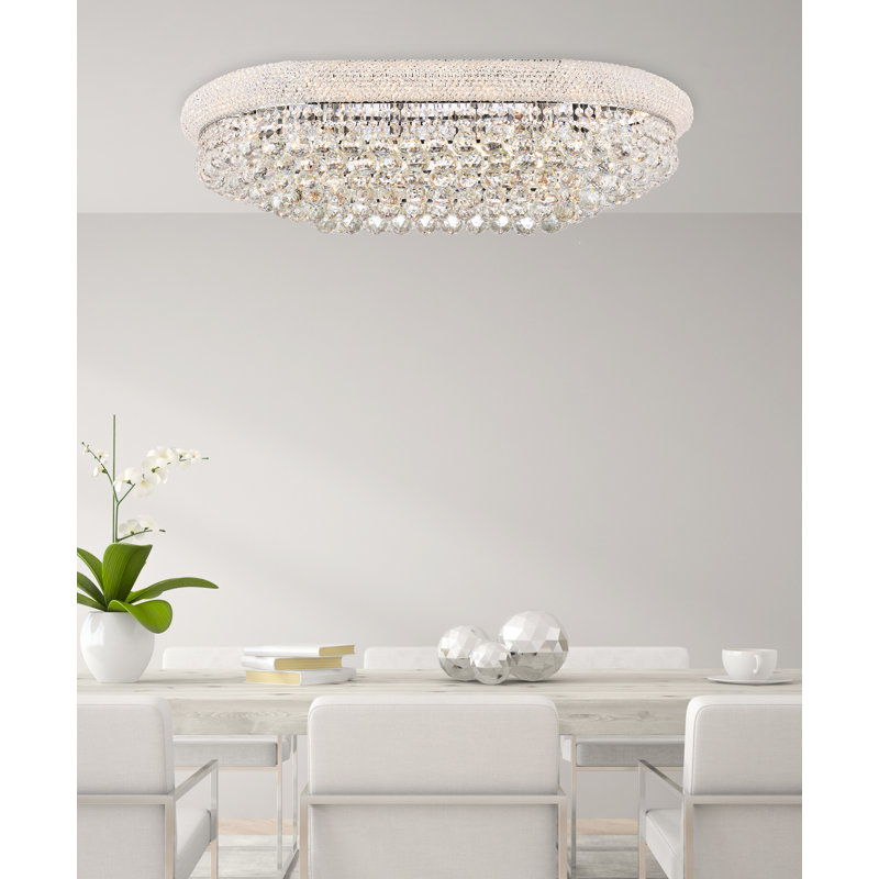 Plafonnier encastré 20 po 18 lumières Devan, Chrome