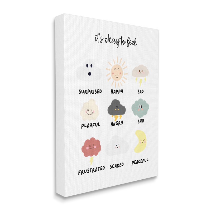 «Okay To Feel Emotion», impression sur toile par Katie Griggs, H 48 po x l 36 po x P 1,5 po