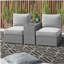 Ensemble de conversation en osier 2 personnes avec coussins LSI All Weather - aucun assemblage requis
