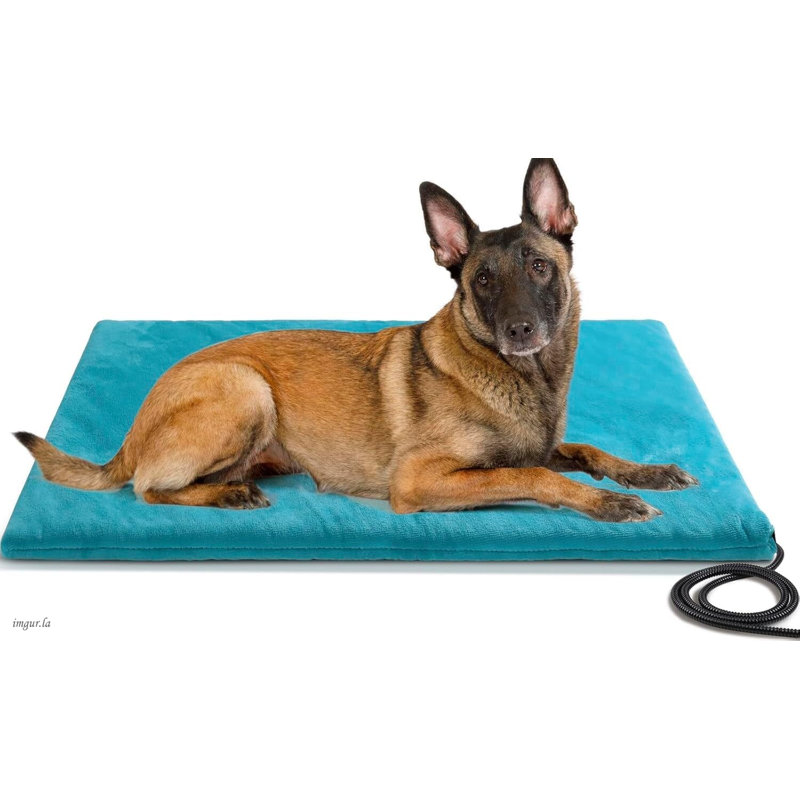  Pet Heating Pad, 35"x24", Blue, Large (1" H x 24" W x 35" D), Blue