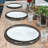 The Alvah Round Beaded Placemats Set with Elegant Intertwined Border for Dining & Christmas Decor