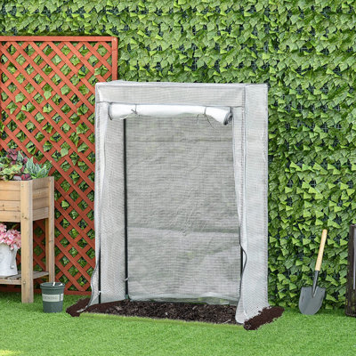 Dateland 100 x 50 x 150cm Tomato Greenhouse for Plants PE Cover, White