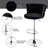 2-Pack Black Bar Chairs: Woven Design Backrest, Adjustable Height, 360 Degree Rotation, Stable Footrest, Circular Metal Base-117306307