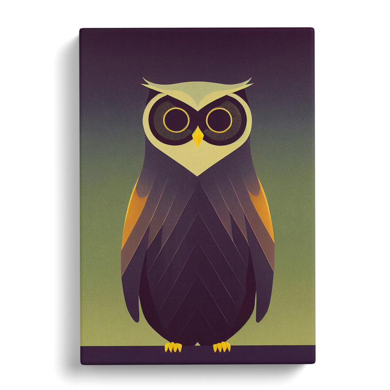 Unique Owl No.1 - Wrapped Canvas, 76cm H x 50cm W x 3cm D