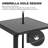 Outdoor Aluminum Dining Table Square Table with Powder-Coated Finish, Open-Slatted Tabletop and 2.4’’ Umbrella Hole, Garden Patio Table for 4 People, Black-120382292