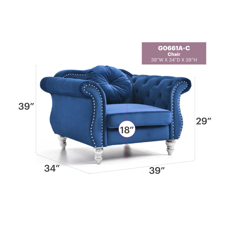 Farney Velvet Swivel Armchair, Blue Velvet