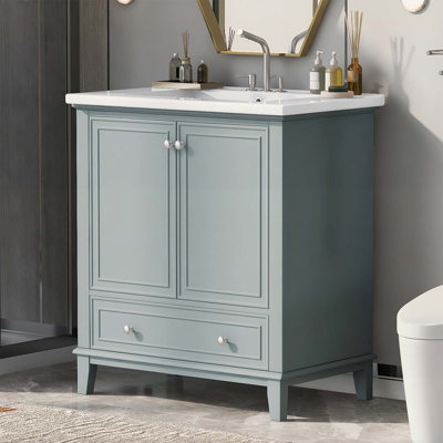 Bathroom Vanity with Sink,Multi-functional Storage,and Adjustable Shelf for Modern Bathrooms