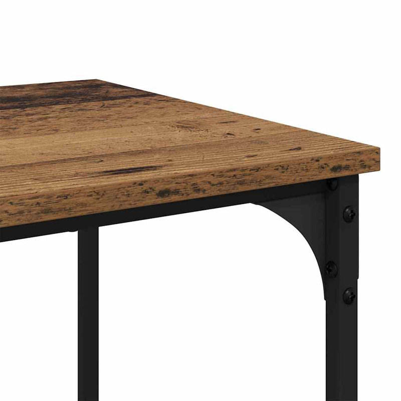 Coffee Table with Storage, Old Wood, 55cm. H x 40cm. L x 40cm. W