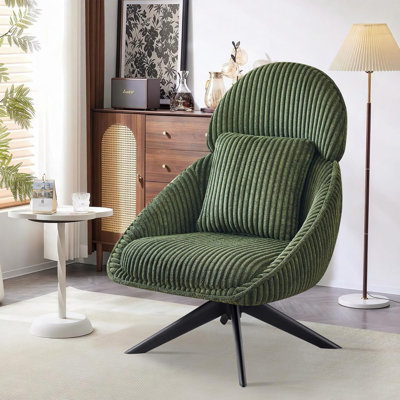 Areyah Swivel Accent Chair with Pillow Comfy Lounge Chair