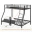 Lit superposé en métal, simple sur un support double pour adultes, adolescents-934799559