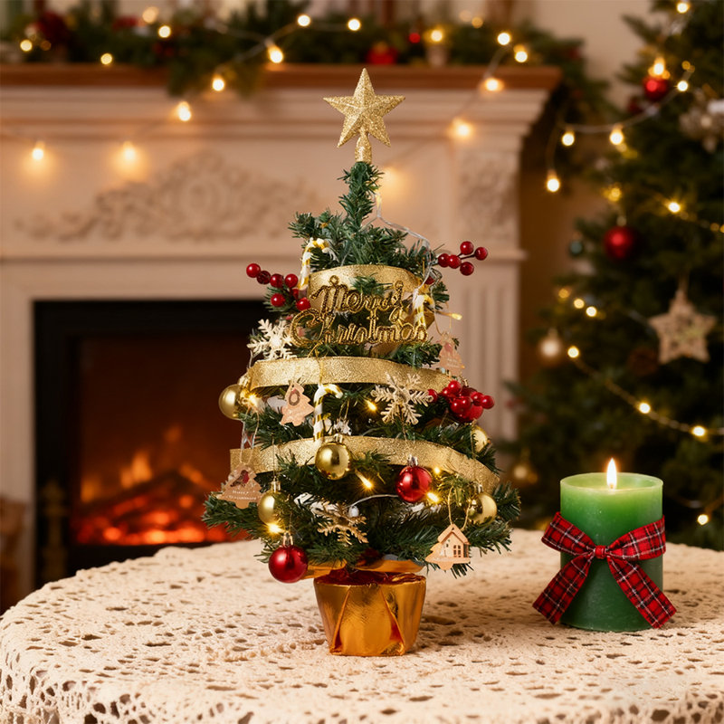 2' H Lighted Artificial Christmas Tree