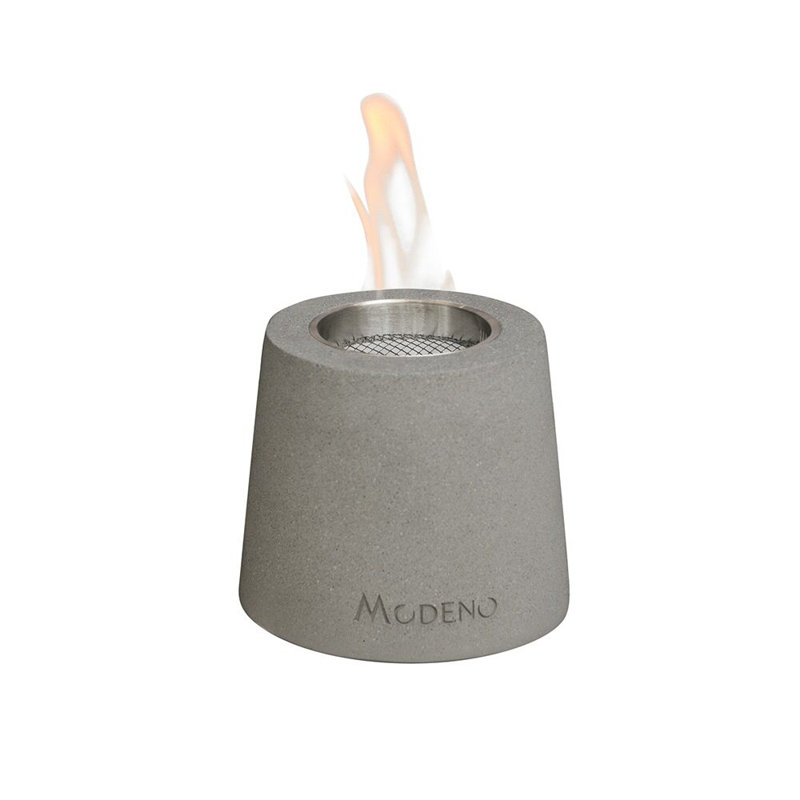 Entta Stone Bio-Ethanol Outdoor Tabletop Fireplace, Light Gray