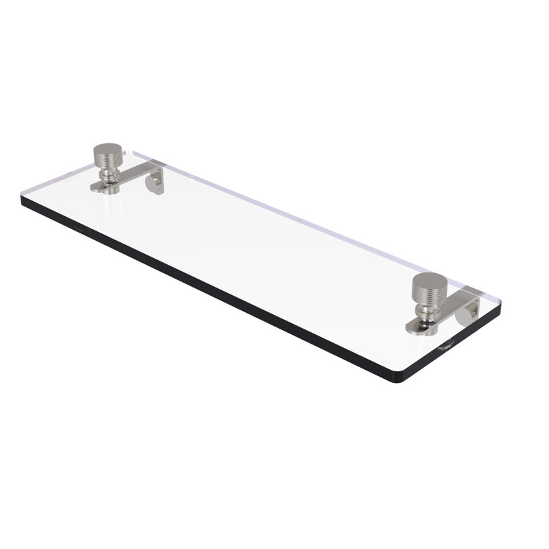 Ballenas Bracket Shelf, Satin Nickel, 5" H x 16" L x 5" D