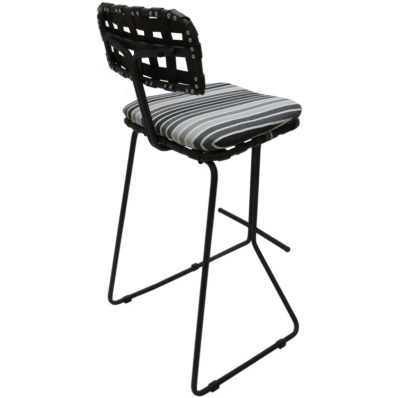 Tabouret de bar 30 po Iretta, Rayure grise, Gris