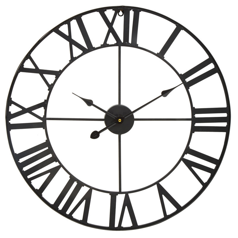 Exline Metal Wall Clock, Black
