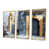 Toile avec cadre flottant or
