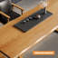 Table de salle à manger rectangulaire en bois massif brun-71484634