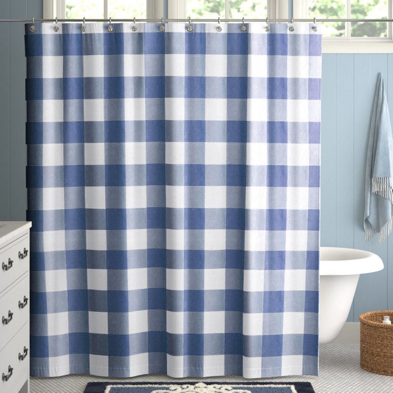 Rideau de douche simple Hank, Bleu marine