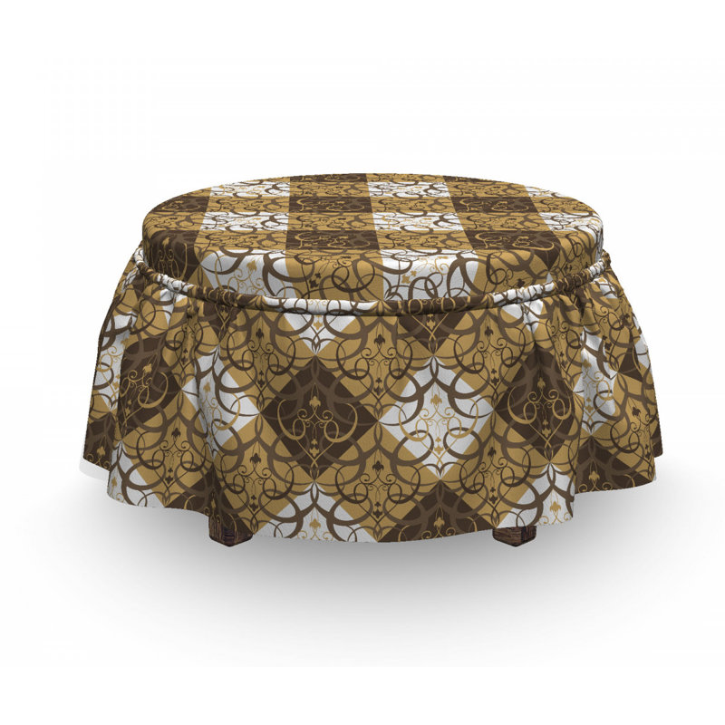 Housse pour repose-pieds Damask and Swirls
