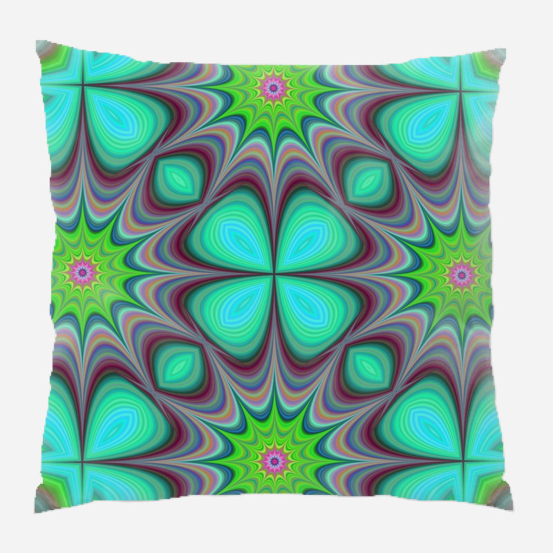 Floral Microsuede Reversible Throw Pillow